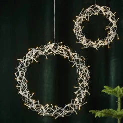 STAR TRADING Dekorationsbelysning|Julepynt > LED-krans Curly, varmhvid, Ø 30 cm