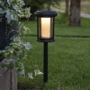 STAR TRADING Solcellelamper > LED-lampe med jordspyd Alippa, sort, højde 44 cm metal