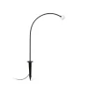 FARO BARCELONA Udendørs Spot > LED-lampe med jordspyd Cuca, sort, stål/glas, højde 65 cm