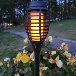Näve Dekorationsbelysning|Solcellelamper > LED-lampe med jordspyd FANILO, sort, 45 cm, 5 stk. IP44