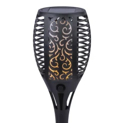 Globo Solcellelamper > LED-lampe med jordspyd 33077 Lommelygte, sort, plast