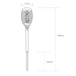 Solcellelamper ^ Globo LED-lampe med jordspyd 33535-2, lygte, sort, sæt med 2 stk