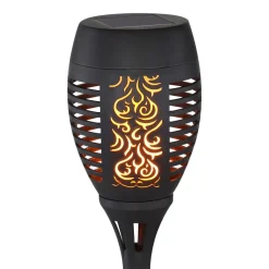 Solcellelamper ^ Globo LED-lampe med jordspyd 33535-2, lygte, sort, sæt med 2 stk