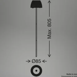 Udendørs Spot ^ Briloner LED-lampe med jordspyd RIFFLE MINI, antracit Ø 9 cm, IP44