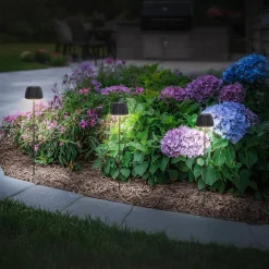 Udendørs Spot ^ Briloner LED-lampe med jordspyd RIFFLE MINI, antracit Ø 9 cm, IP44