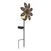 Globo Solcellelamper > LED-lampe med jordspyd 36576, rustbrun, metal, glas