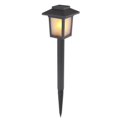 Dekorationsbelysning|Solcellelamper ^ Globo LED-lampe med jordspyd 33577-3, sort, plast, 3 stk