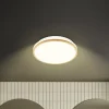 Briloner Loftlamper > LED-loftlampe Acorus, Ø 28 cm, hvid/træfarvet, IP44