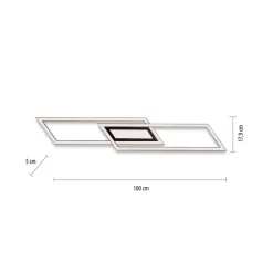 JUST LIGHT. GmbH Loftlamper|Loftlamper > LED-loftlampe Asmin, CCT, sort, 100x17,9cm