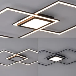 Loftlamper|Loftlamper ^ JUST LIGHT. GmbH LED-loftlampe Asmin, CCT, sort, 106x37cm