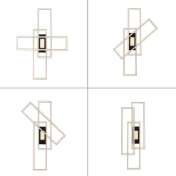 Gang|Loftlamper ^ JUST LIGHT. GmbH LED-loftlampe Asmin, CCT, sort, 98,9x69,4cm