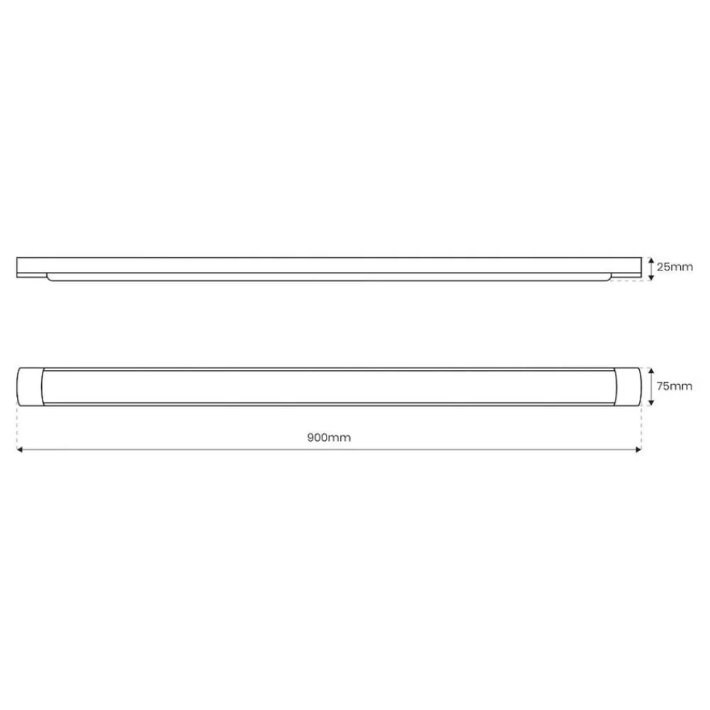 Arbejdsrum/Kontor|Loftlamper ^ Milagro Lighting LED-loftlampe Batten, længde 90 cm, aluminium, hvid, 4.000 K