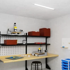 Arbejdsrum/Kontor|Loftlamper ^ Milagro Lighting LED-loftlampe Batten, længde 90 cm, aluminium, hvid, 4.000 K