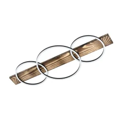 Loftlamper ^ EGLO LED-loftlampe Boyal, sort, længde 101 cm, træ, 3 lyskilder.