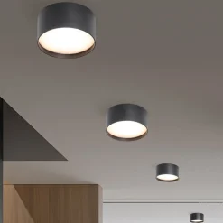 CMD Udendørs Loftlamper > LED-loftlampe 9094, Ø 15 cm, antracit, IP44, metal