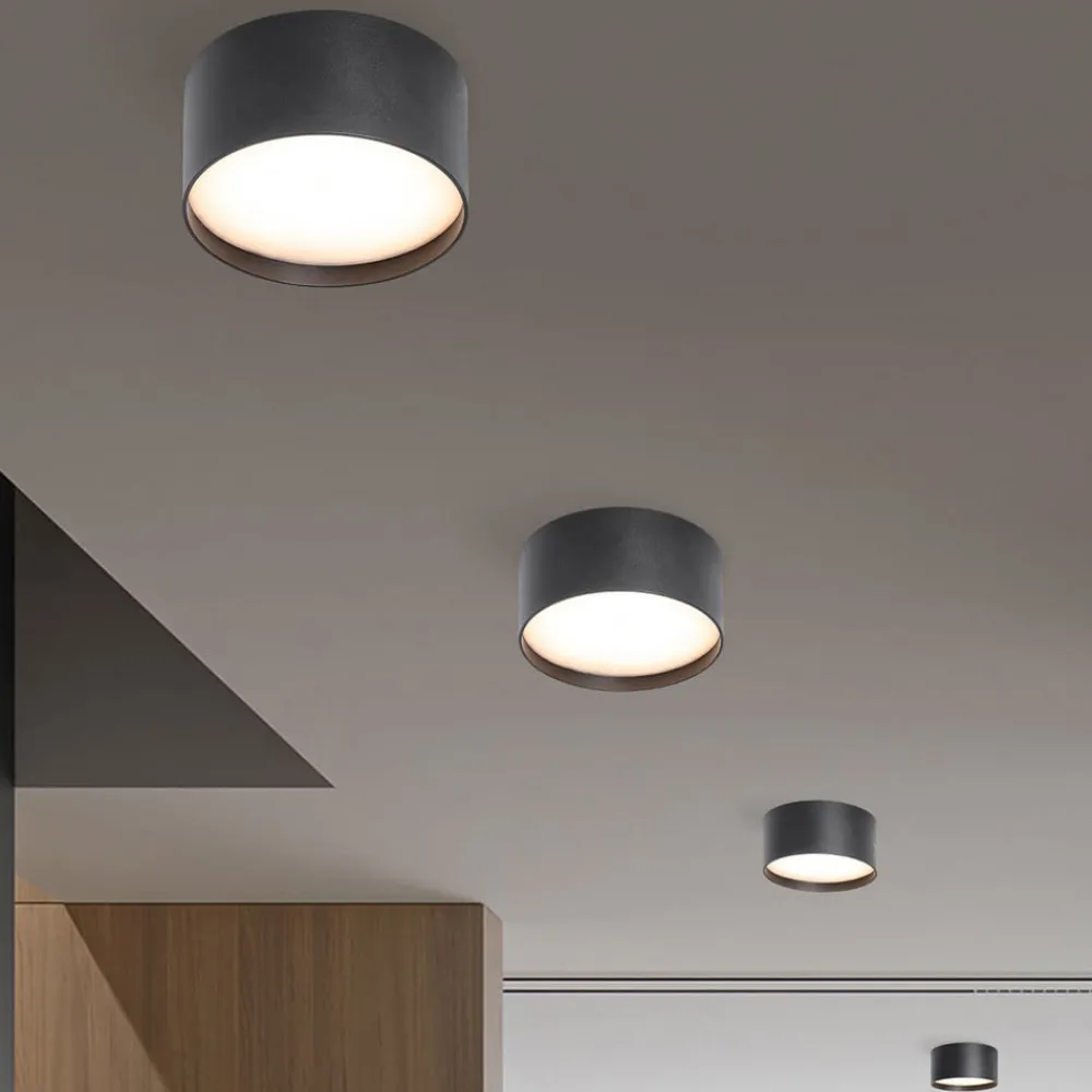 CMD Udendørs Loftlamper > LED-loftlampe 9094, Ø 15 cm, antracit, IP44, metal