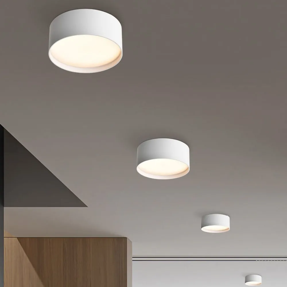 CMD Udendørs Loftlamper > LED-loftlampe 9093, Ø 12 cm, hvid, IP44, metal