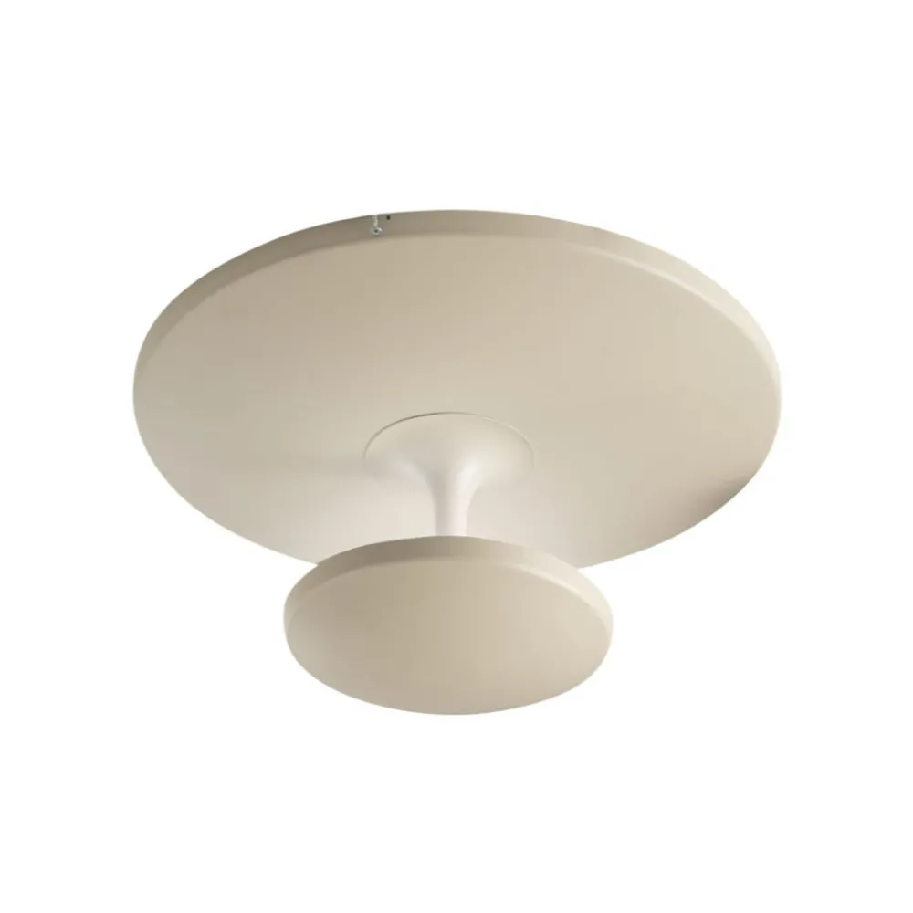 Loftlamper ^ Fabas Luce LED-loftlampe Conrad, sandfarvet, Ø 50 cm, metal, dæmpbar
