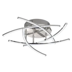Loftlamper|Loftlamper ^ FISCHER & HONSEL LED-loftlampe Cross tunable white, 5 lys, krom