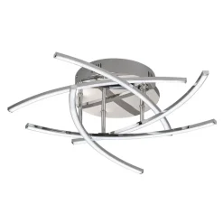 Loftlamper|Loftlamper ^ FISCHER & HONSEL LED-loftlampe Cross tunable white, 5 lys, krom