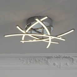 Loftlamper|Loftlamper ^ FISCHER & HONSEL LED-loftlampe Cross tunable white, 5 lys, krom