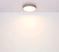 Globo Gang|Loftlamper > LED-loftlampe Doro, Ø 60 cm, mørk grafit/træ, træ, CCT