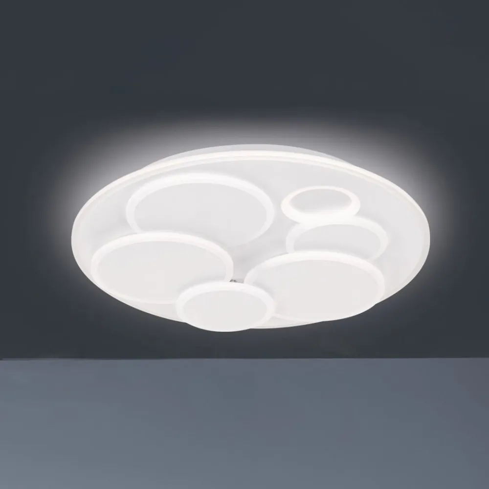 FISCHER & HONSEL Loftlamper|Loftlamper > LED-loftlampe Dots, hvid, Ø 50 cm, metal/akryl, CCT