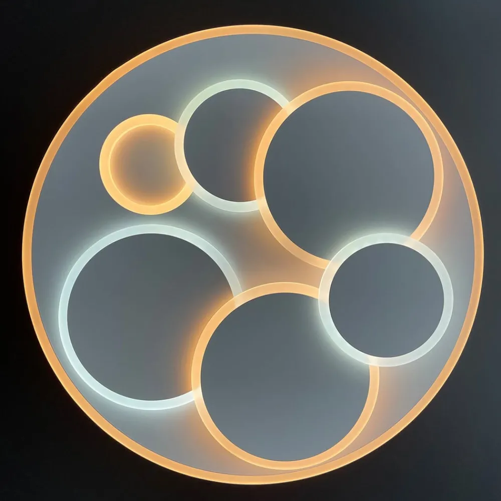 FISCHER & HONSEL Loftlamper|Loftlamper > LED-loftlampe Dots, hvid, Ø 50 cm, metal/akryl, CCT