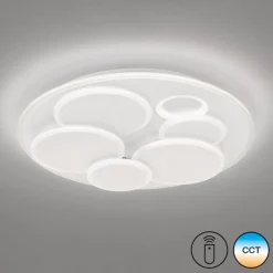 FISCHER & HONSEL Loftlamper|Loftlamper > LED-loftlampe Dots, hvid, Ø 50 cm, metal/akryl, CCT