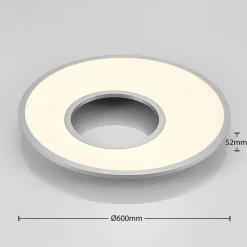 Lucande Arbejdsrum/Kontor|Loftlamper > LED-loftlampe Durun, dæmpbar, CCT, rund, 60 cm