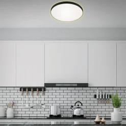Briloner Loftlamper > LED-loftlampe Flet med baggrundsbelysning, Ø 35,5 cm