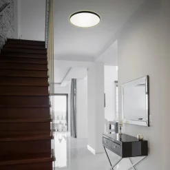 Briloner Loftlamper > LED-loftlampe Flet med baggrundsbelysning, Ø 35,5 cm