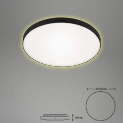 Briloner Loftlamper > LED-loftlampe Flet med baggrundsbelysning, Ø 35,5 cm