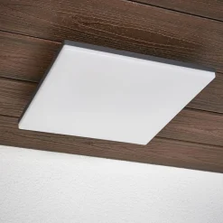 Lucande Terrassebelysning|Udendørs Loftlamper > LED-loftlampe Henni, IP65, sensor, 30x30 cm, antracit