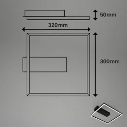 Briloner Loftlamper|Loftlamper > LED-loftlampe 3771 i rammeform, sort