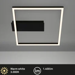 Briloner Loftlamper|Loftlamper > LED-loftlampe 3771 i rammeform, sort