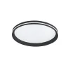 Loftlamper ^ Fabas Luce LED-loftlampe Isy, sort, Ø 45 cm, metal, CCT, dæmpbar