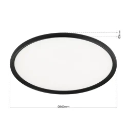 ORION Loftlamper > LED-loftlampe Kant, Ø 60 cm sort, CCT metal/plast