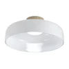 Loftlamper ^ Fabas Luce LED-loftlampe Lunar, hvid, glas, Ø 42 cm, CCT, dæmpbar