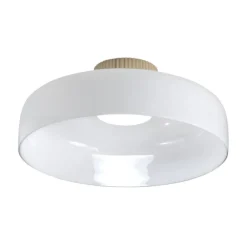 Loftlamper ^ Fabas Luce LED-loftlampe Lunar, hvid, glas, Ø 42 cm, CCT, dæmpbar