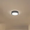 Udendørs Loftlamper ^ Milagro Lighting LED-loftlampe Marlon, Ø 22 cm, sort, plast, IP54