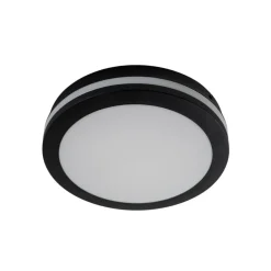 Udendørs Loftlamper ^ Milagro Lighting LED-loftlampe Marlon, Ø 22 cm, sort, plast, IP54