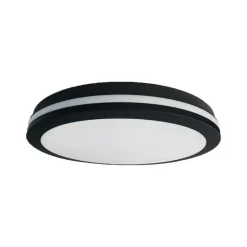 Udendørs Loftlamper ^ Milagro Lighting LED-loftlampe Marlon, Ø 40 cm, sort, plast, IP54