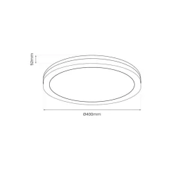 Udendørs Loftlamper ^ Milagro Lighting LED-loftlampe Marlon, Ø 40 cm, sort, plast, IP54