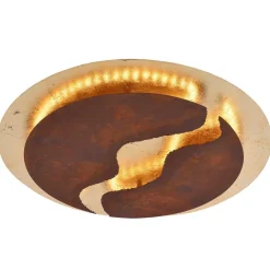 Paul Neuhaus Loftlamper|Loftlamper > LED-loftlampe Nevis, rund, Ø 50 cm, brun-guld