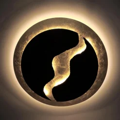 Paul Neuhaus Loftlamper|Loftlamper > LED-loftlampe Nevis, rund, Ø 50 cm, brun-guld