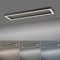 PURE Loftlamper > LED-loftlampe Lines, 110 x 30 cm, antracit, fjernbetjening