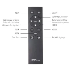 PURE Loftlamper > LED-loftlampe Lines, 110 x 30 cm, antracit, fjernbetjening