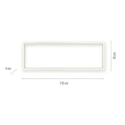 PURE Loftlamper > LED-loftlampe Lines, 110 x 30 cm, sølv, CCT, fjernbetjening