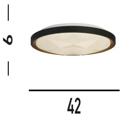 Loftlamper ^ Searchlight LED-loftlampe Satellite sort Ø 42cm stål fjernbetjening